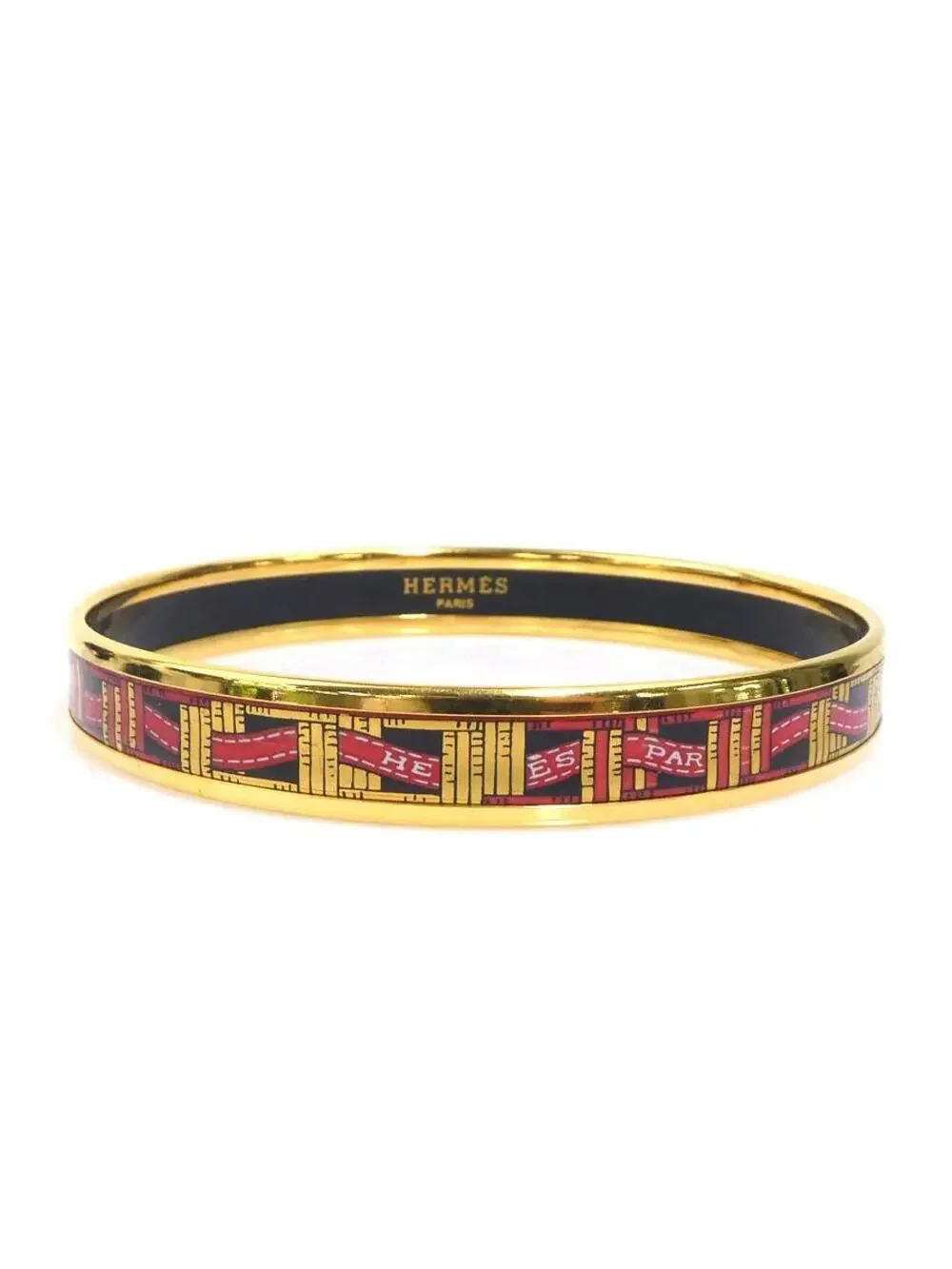 Auth Hermes Cloisonne Bangle Bracelet #302851H23B